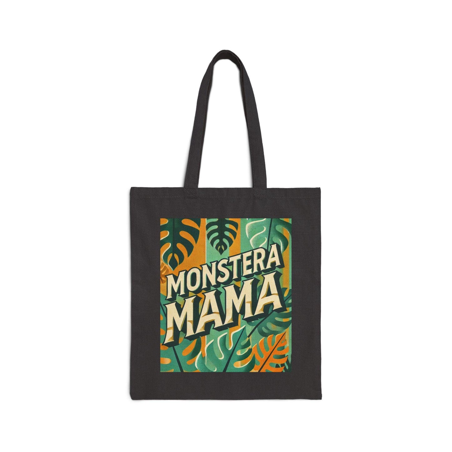 Canvas Tote Bag, Fun Monstera Mama Design, LGBT Eco-Friendly Market Bag, Queer Plant Lover Gift, Reusable Grocery Shopping, Gay Woman Gift