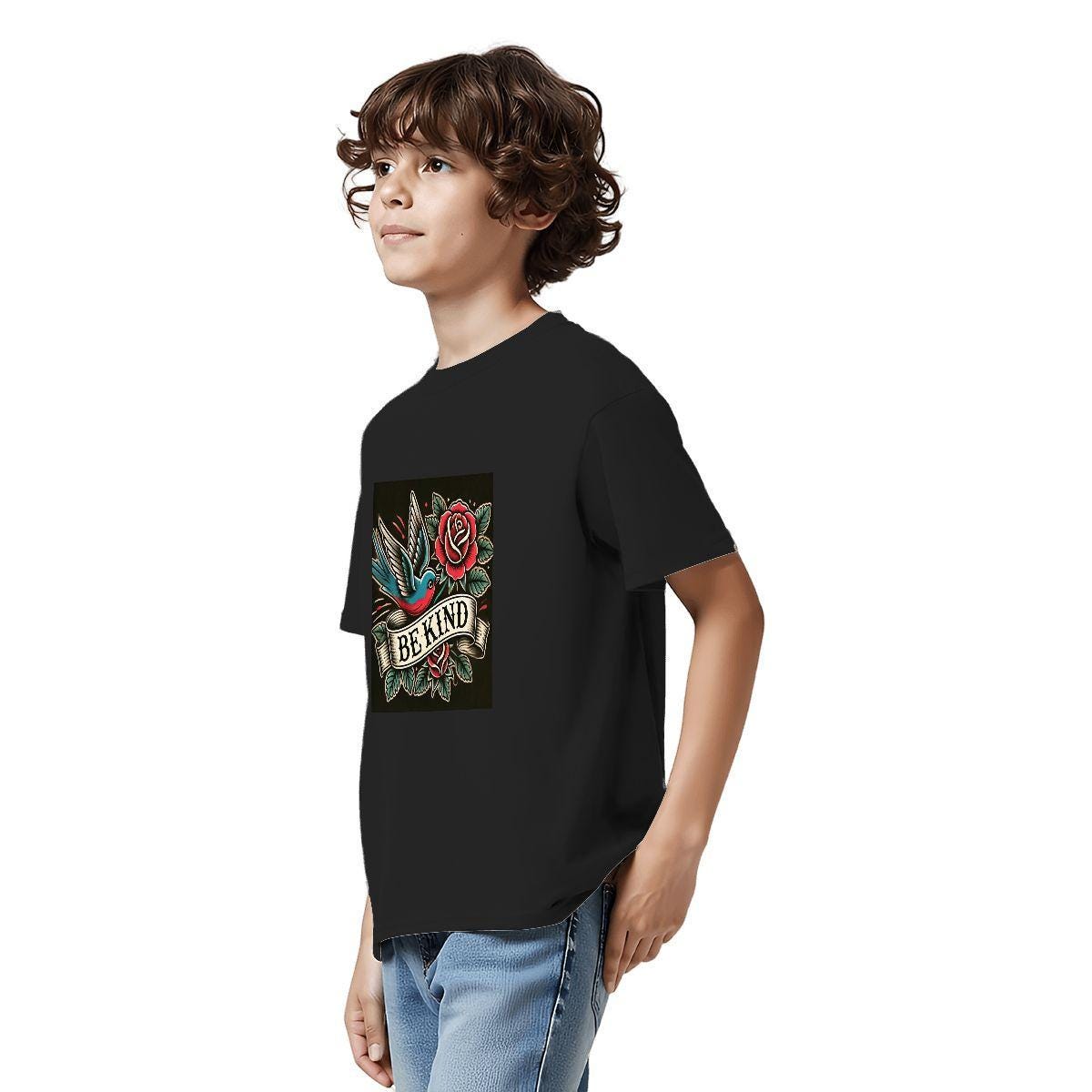 Kids Tee, Fun Be Kind Youth T-Shirt, Unique Birthday Gift, Casual Vacation Wear, Original Vintage Art Tee, Kid's Fashion, Back To School