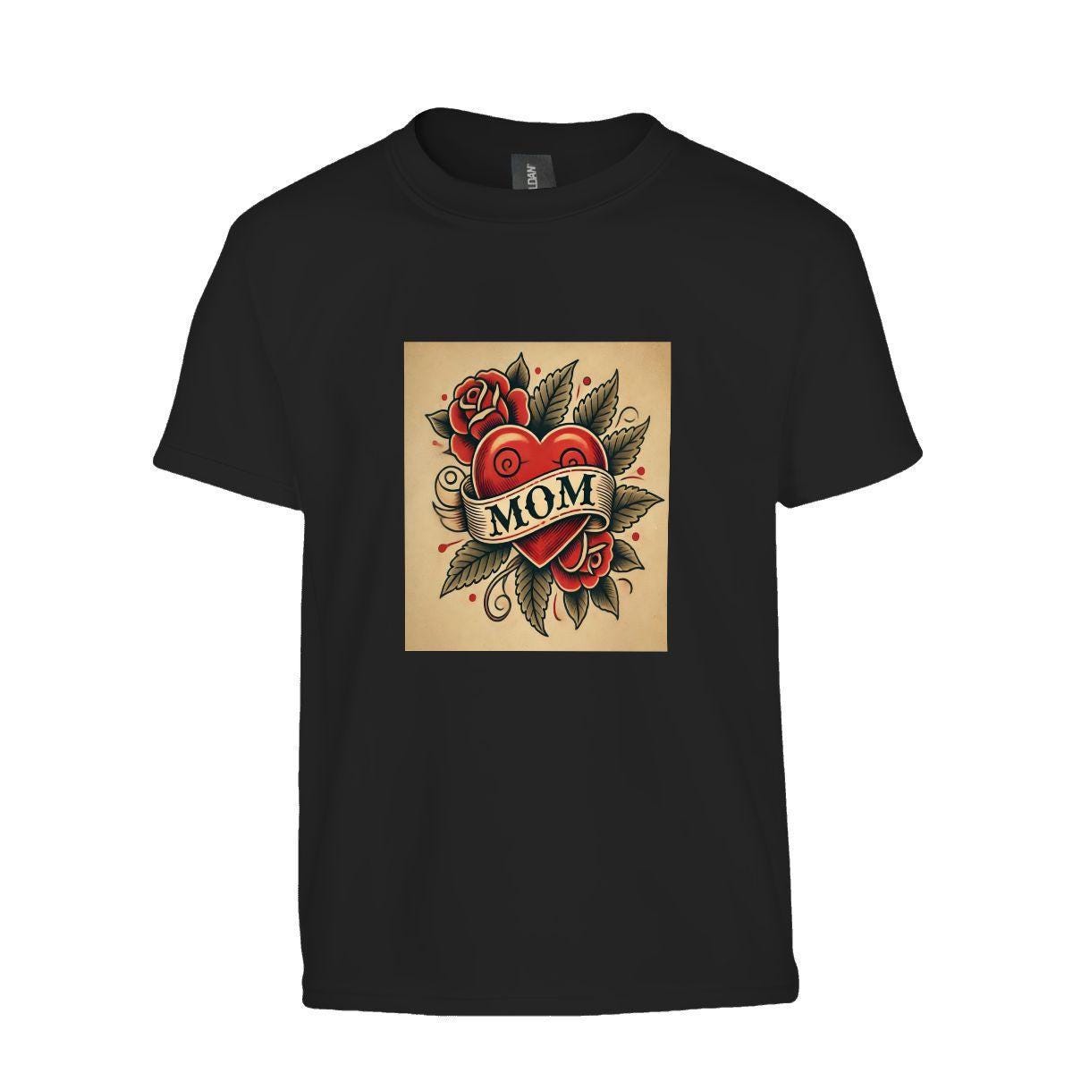 Kids Tee, Fun Vintage-Style MOM T-Shirt, Unique Birthday Gift, Casual Vacation Wear, Original Art Tee, Kid's Fashion Design, Back To School