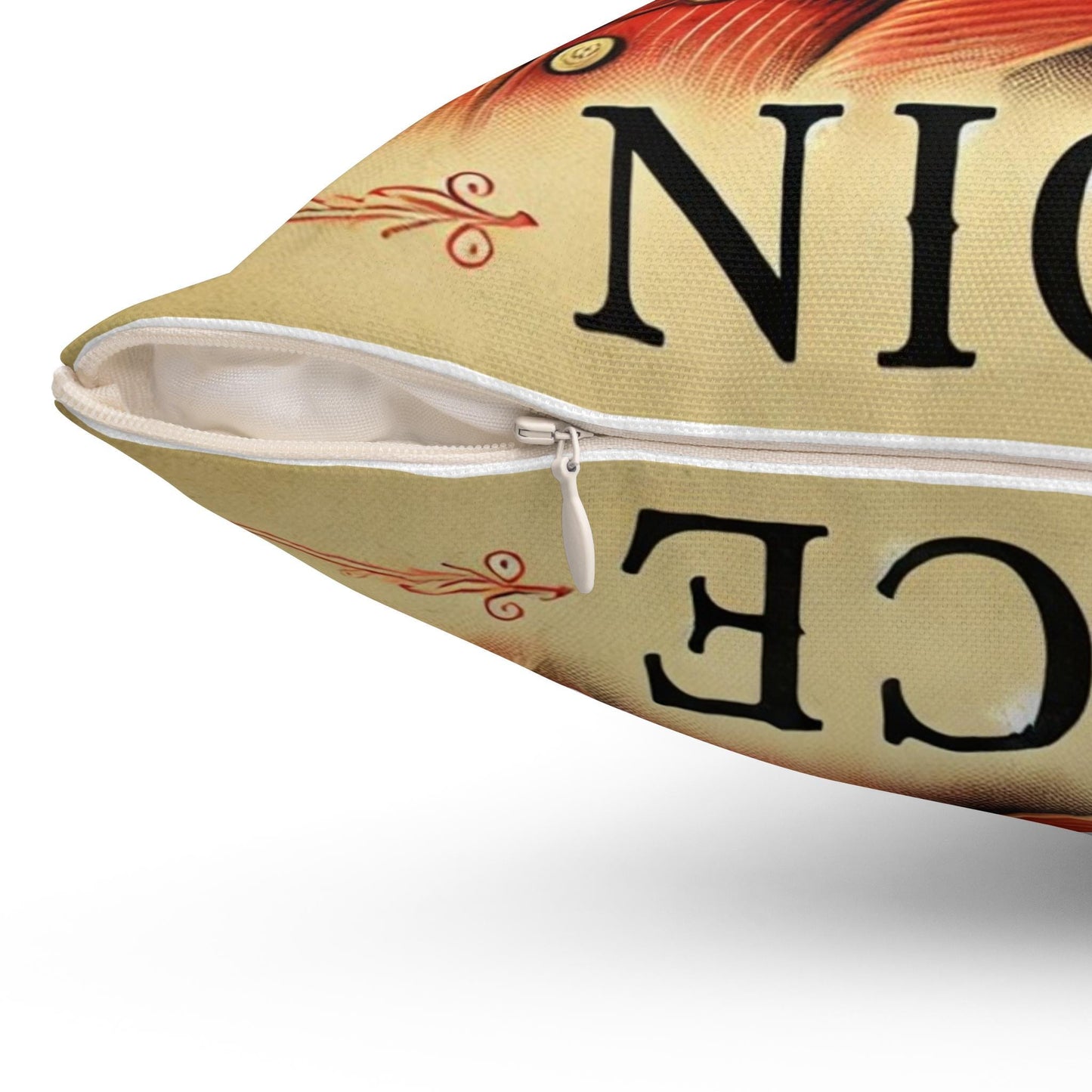 Christmas Throw Pillow Nice Santa (14"x14" Square), Holiday Home Decor, Funny Christmas Gifts