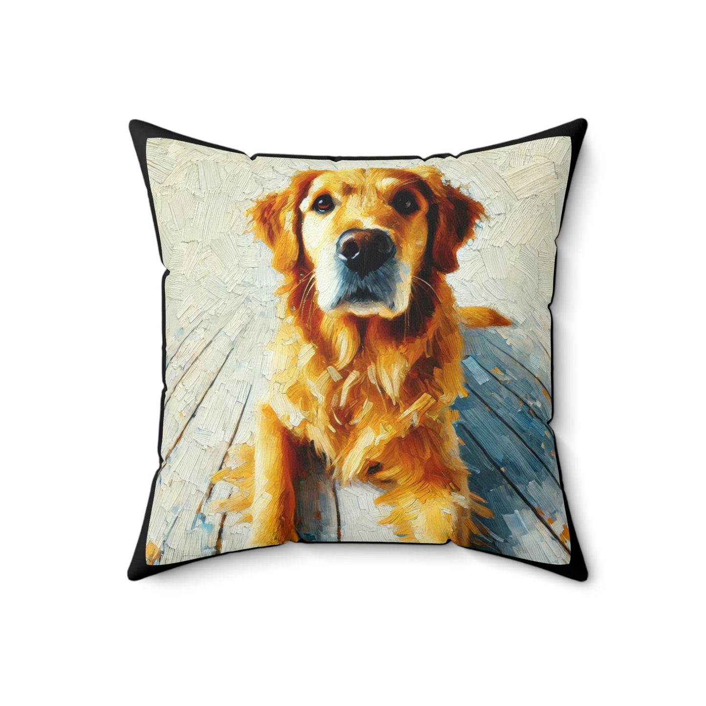Pillow Golden Retriever Modern Impressionist Design, LGBT Housewarming, Modern Art, Soft Throw Pillow, Chic Home Decor, Gay Dog Lover Gift