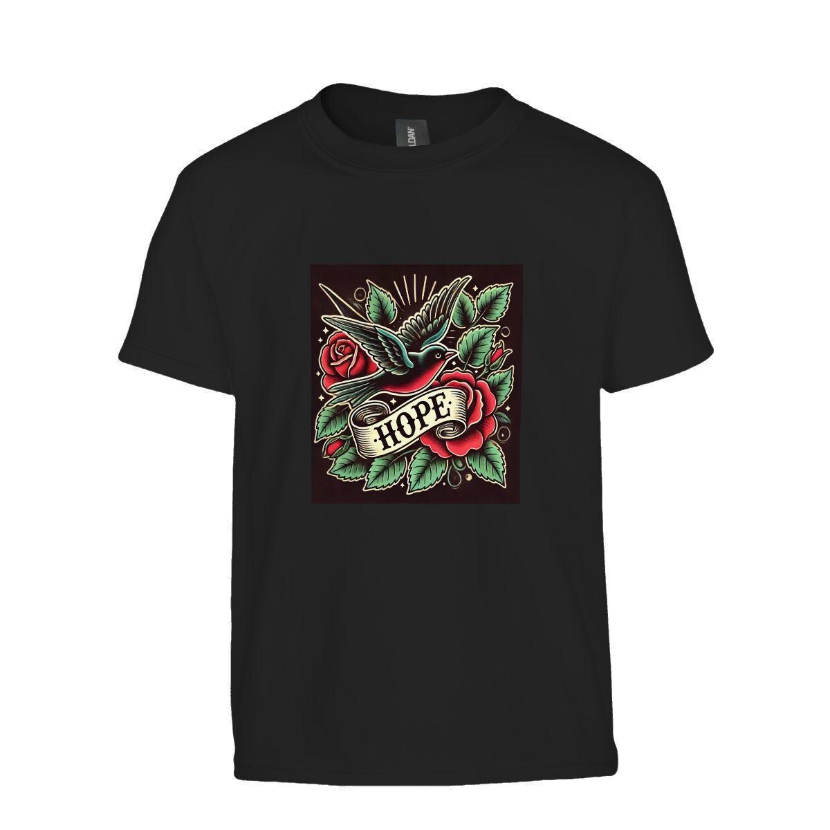 Kids Tee, Cute HOPE Youth T-Shirt, Unique Birthday Gift, Casual Vacation Wear, Original Art Tee, Kid's Fashion Design, Back To School