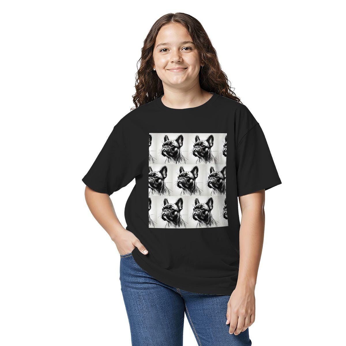 Kids Tee, Fun French Bulldog Youth T-Shirt, Unique Birthday Gift, Casual Vacation Wear, Original Frenchie Tee, Kid's Fashion, Back To School