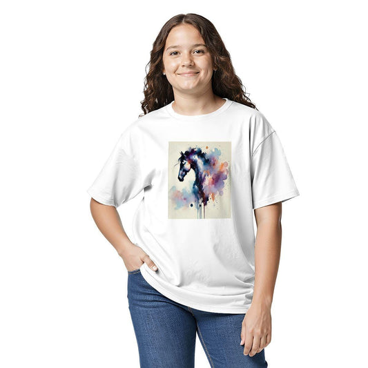 Kids Tee, Fun Horse Youth T-Shirt, Unique Birthday Gift, Casual Vacation Wear, Original Art, Kid's Fashion, Playful Design, Back To School