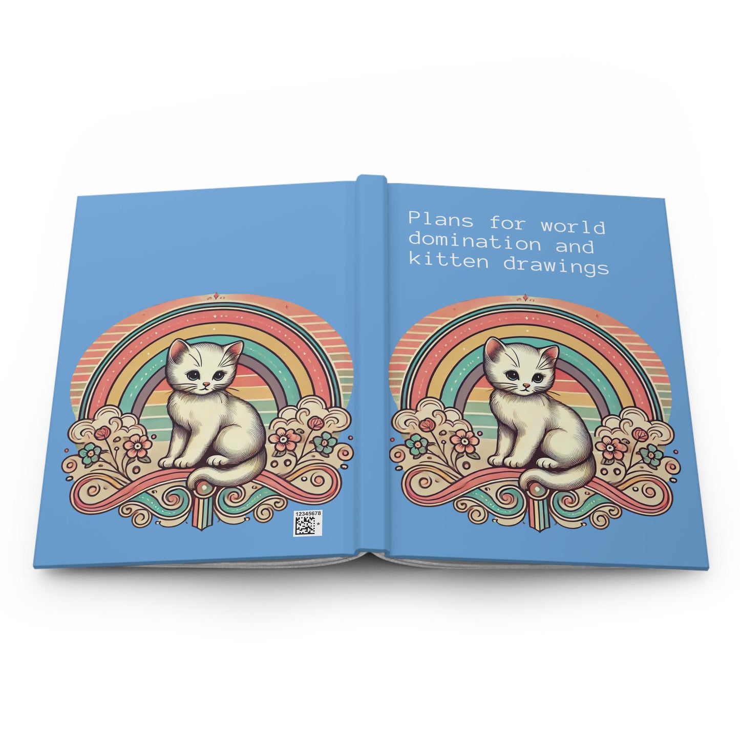 Cat Journal Hardcover - Funny Domination Vintage Design Matte Journal - Humorous Notebook, Book Lovers Gift, Retro Art Diary