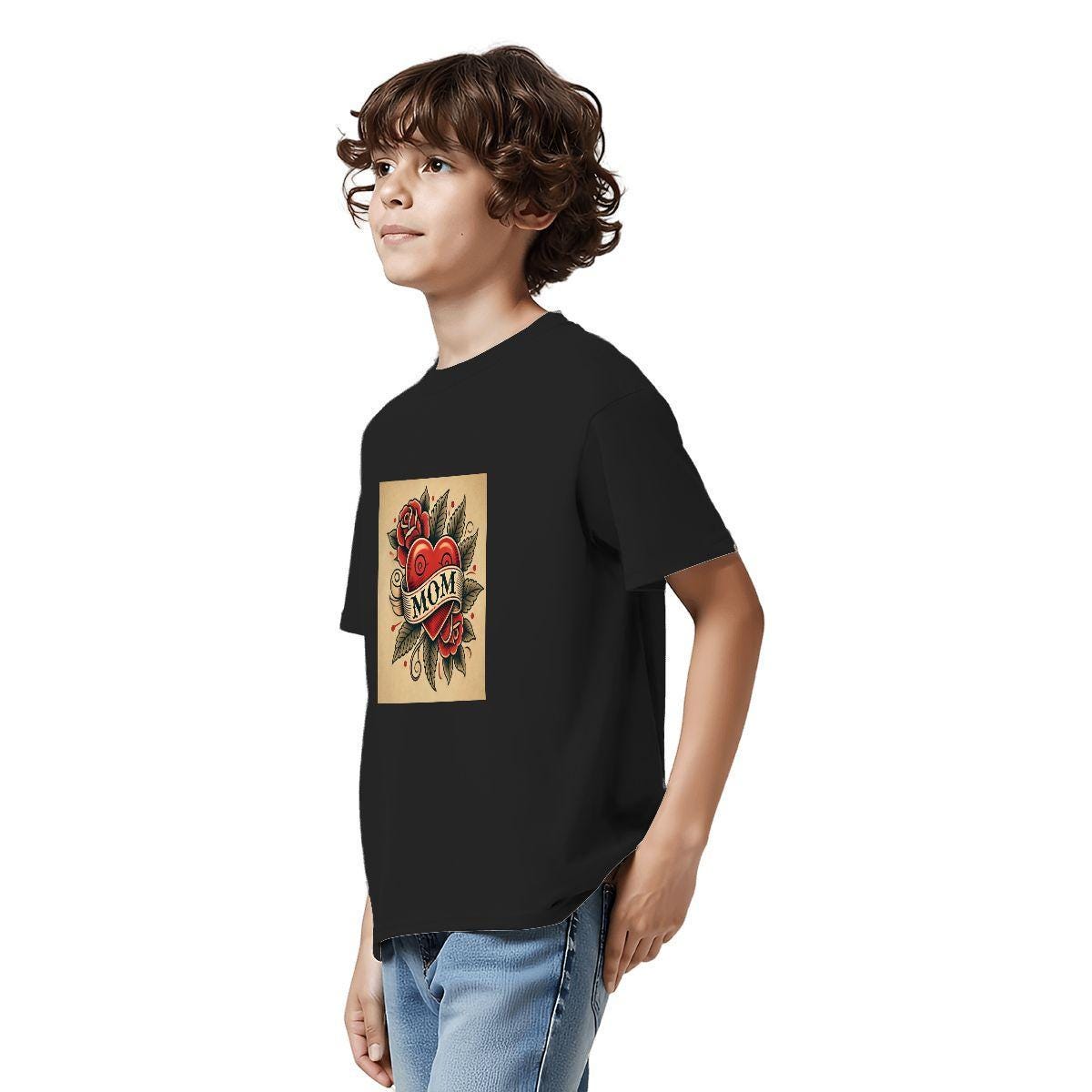 Kids Tee, Fun Vintage-Style MOM T-Shirt, Unique Birthday Gift, Casual Vacation Wear, Original Art Tee, Kid's Fashion Design, Back To School