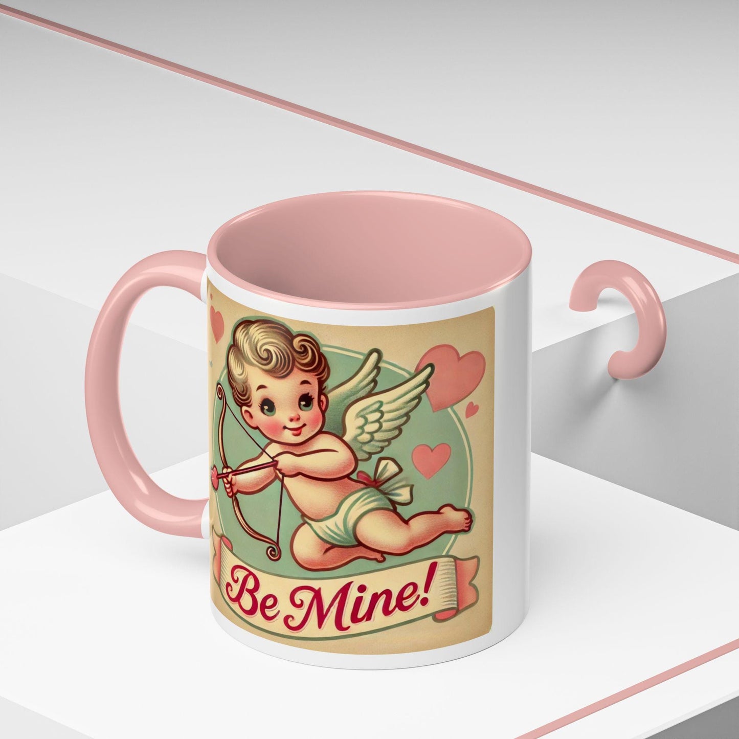 Cute Valentine's Day Gift Coffee Mug (11oz, 15oz), Ceramic Coffee Mug for Girlfriend Boyfriend, Cupid, Valentine Gift, Sweetheart