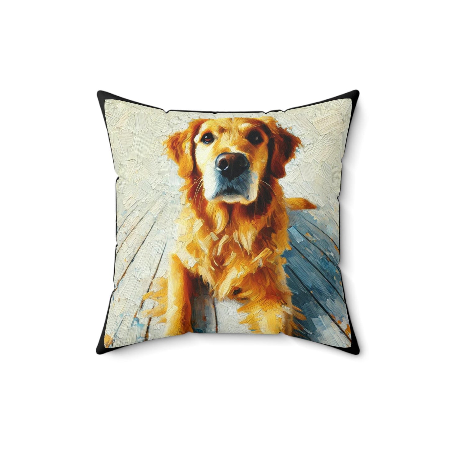 Pillow Golden Retriever Modern Impressionist Design, LGBT Housewarming, Modern Art, Soft Throw Pillow, Chic Home Decor, Gay Dog Lover Gift