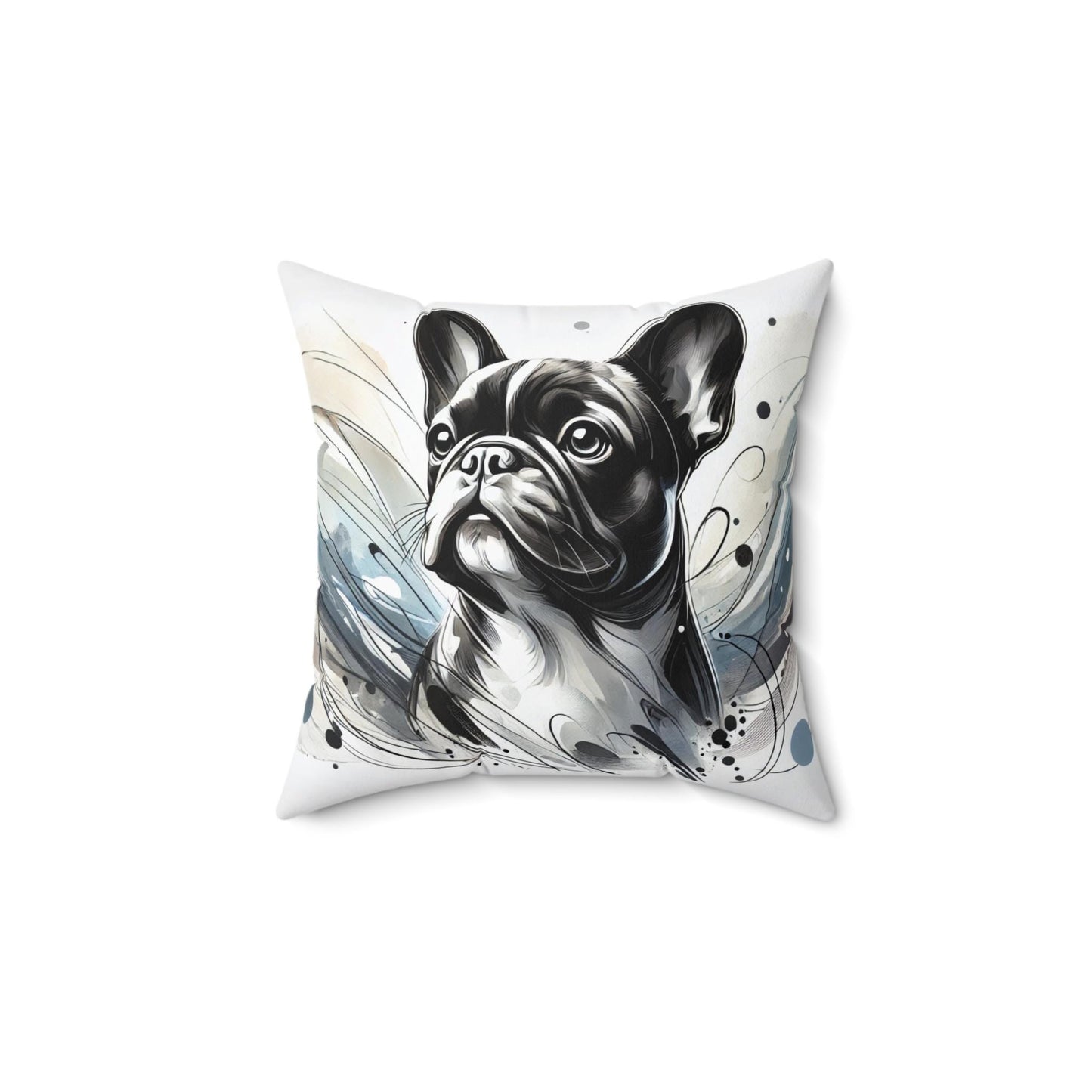 Pillow French Bulldog Watercolor Design, Unique Housewarming Gift, Modern Art Charm, Soft Throw Pillow, Chic Home Decor, Frenchie Lover Gift
