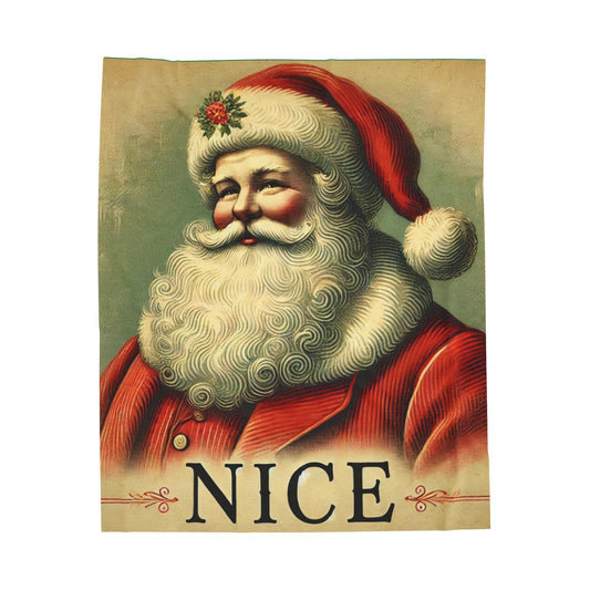 Nice Plush Blanket, Santa Claus Design, Soft Fleece Throw, Housewarming Gift, Holiday Home Decor, Christmas Theme, Warm Bedding