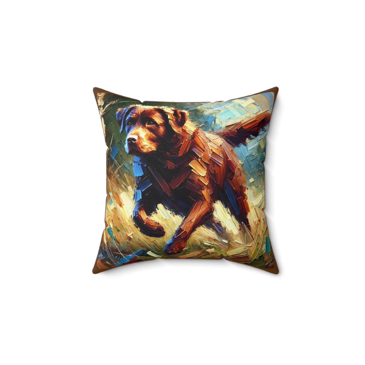 Pillow Labrador Retriever Modern Impresssionist Design, LGBT Housewarming, Soft Throw Pillow, Modern Home Decor, Gay Lab Dog Lover Gift