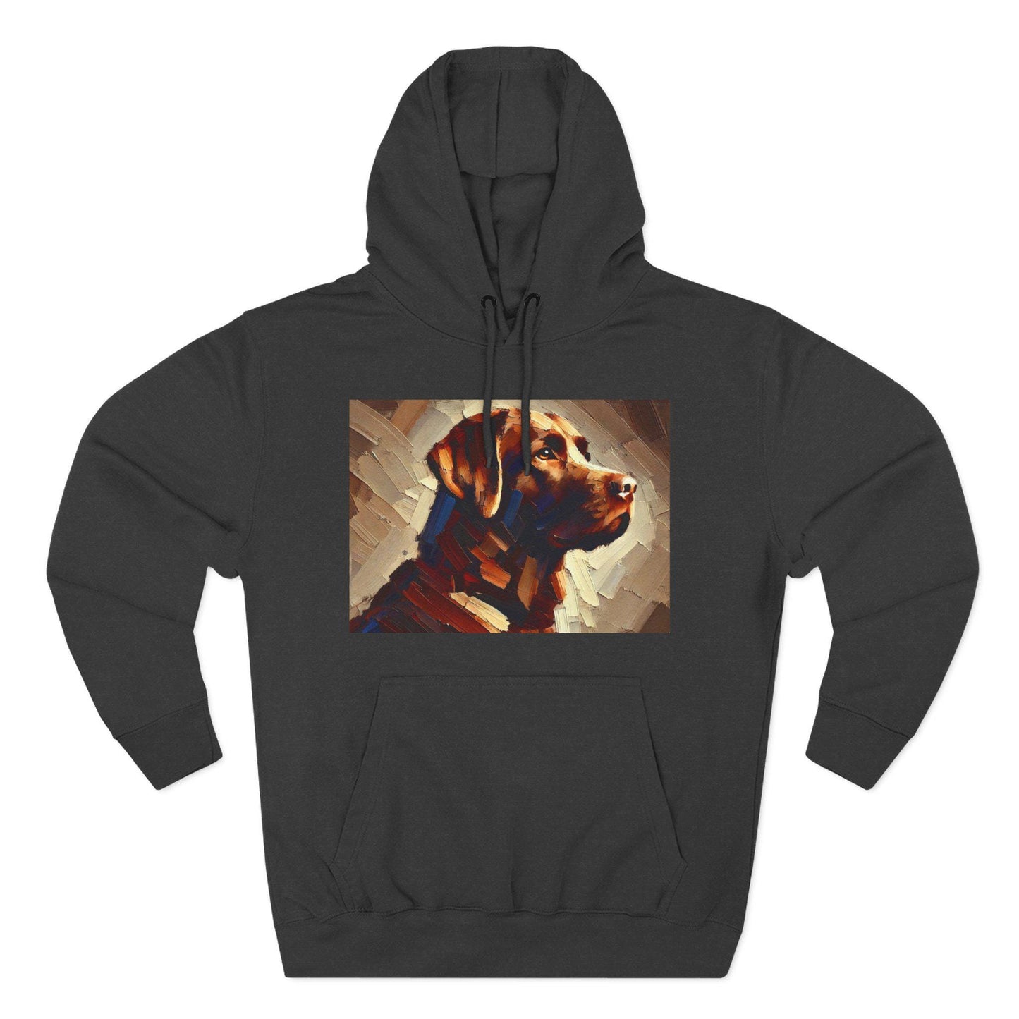 Labrador Retriever Fleece Hoodie, Colorful Pet Lover Apparel, Modern Dog Portrait Sweatshirt, Cozy Birthday Gift Idea, Soft Lab Dog Hoodie