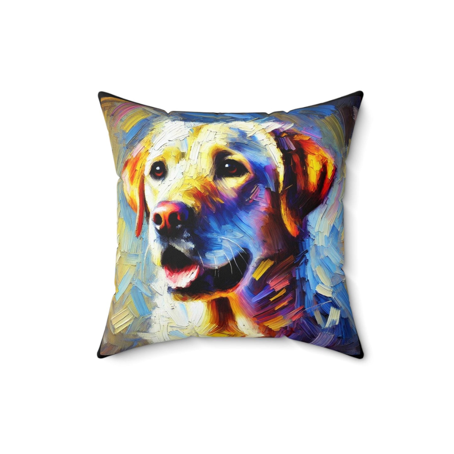 Pillow Labrador Retriever Modern Impresssionist Design, LGBT Housewarming, Soft Throw Pillow, Modern Home Decor, Gay Lab Dog Lover Gift