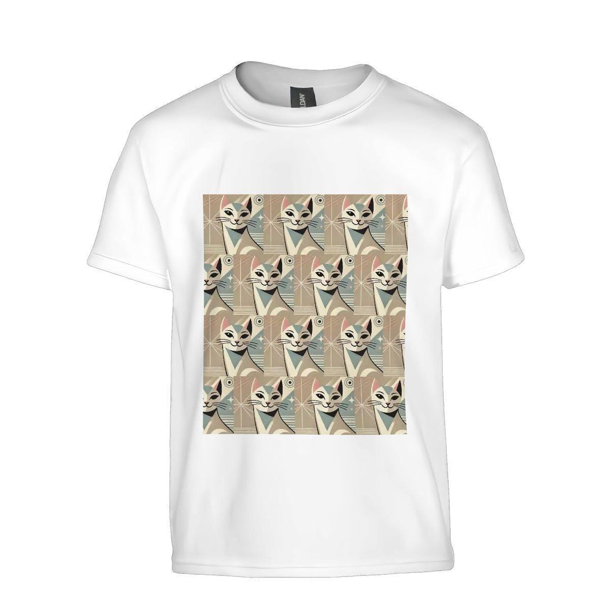 Kids Cat Tee, Fun Youth T-Shirt, Unique Birthday Gift, Casual Vacation Wear, Original Art Tee, Kid's Fashion, Playful Pink, Back To School