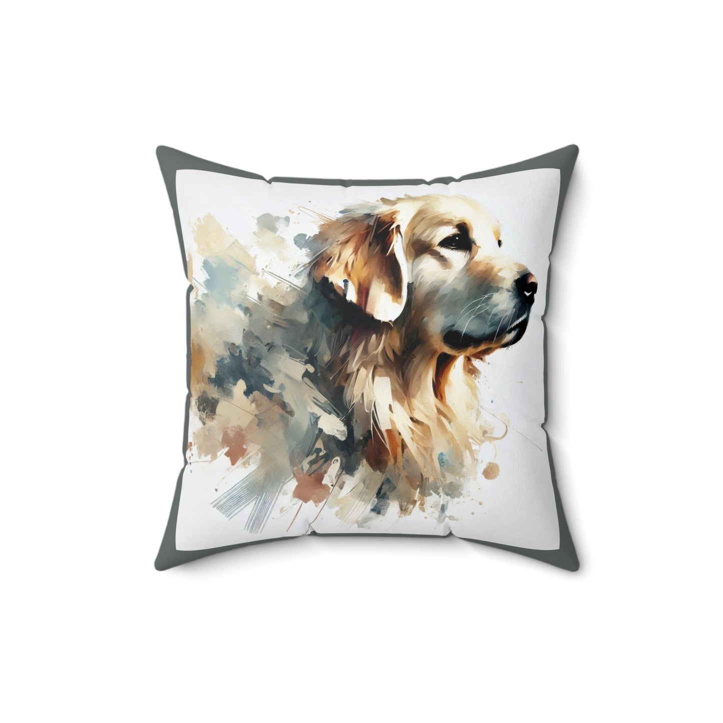 Pillow Golden Retriever Modern Watercolor Design, LGBT Housewarming, Modern Art, Soft Throw Pillow, Chic Home Decor, Gay Dog Lover Gift