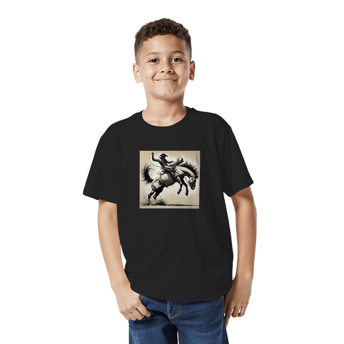 Kids Tee, Youth Horse Lover Gift, Cute Summer Cowboy Vacation Apparel, Original Shirt, Birthday Present, Animal Lover Outfit, Back To School