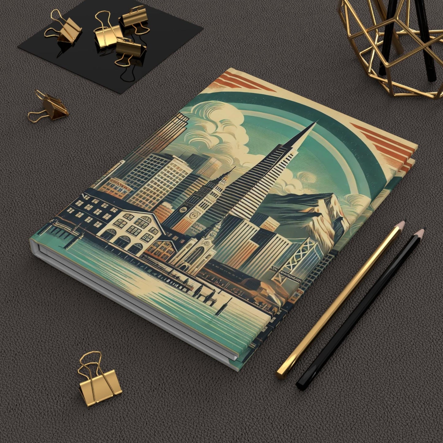 Journal San Francisco Hardcover, Vintage Charm Notebook, Books Lovers Gift, Retro Diary, Trolley Car Journal, Literature Enthusiast