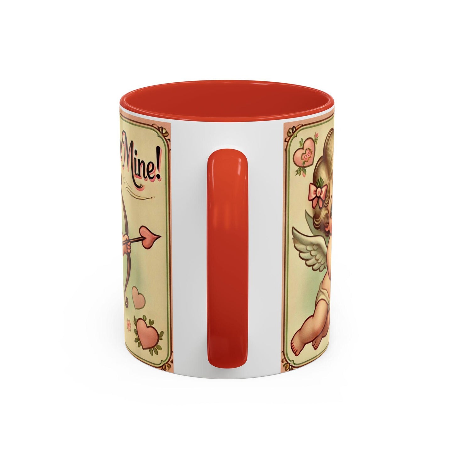 Cute Valentine's Day Gift Coffee Mug (11oz, 15oz), Ceramic Coffee Mug for Girlfriend Boyfriend, Cupid, Valentines Day, Sweetheart Gift