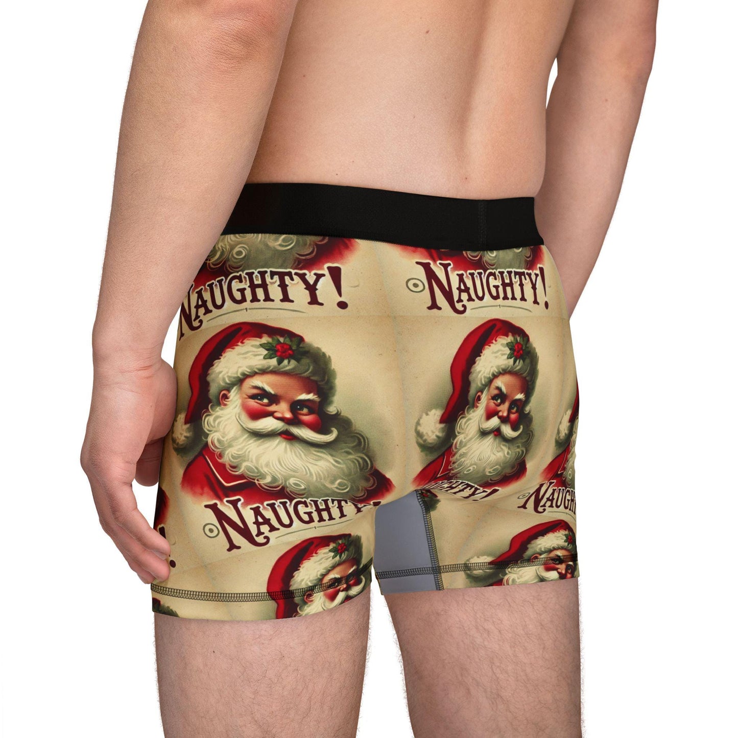 Men's Naughty Boxers, Funny Christmas Gift for Husband or Boyfriend