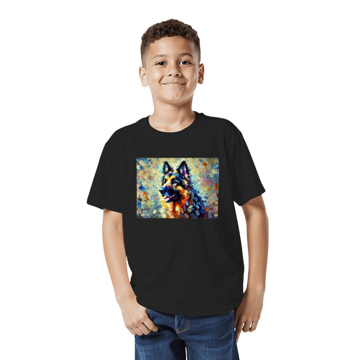 Kids Tee, Fun German Shepherd Youth T-Shirt, Unique Birthday Gift, Casual Vacation Wear, Original Art Tee, Kid's Fashion, Back To School