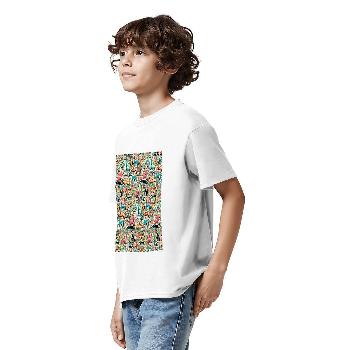 Kids Tee, Fun Dog Puppy Youth T-Shirt, Unique Birthday Gift, Casual Vacation Wear, Original Art Tee, Kid's Fashion Design, Back to School