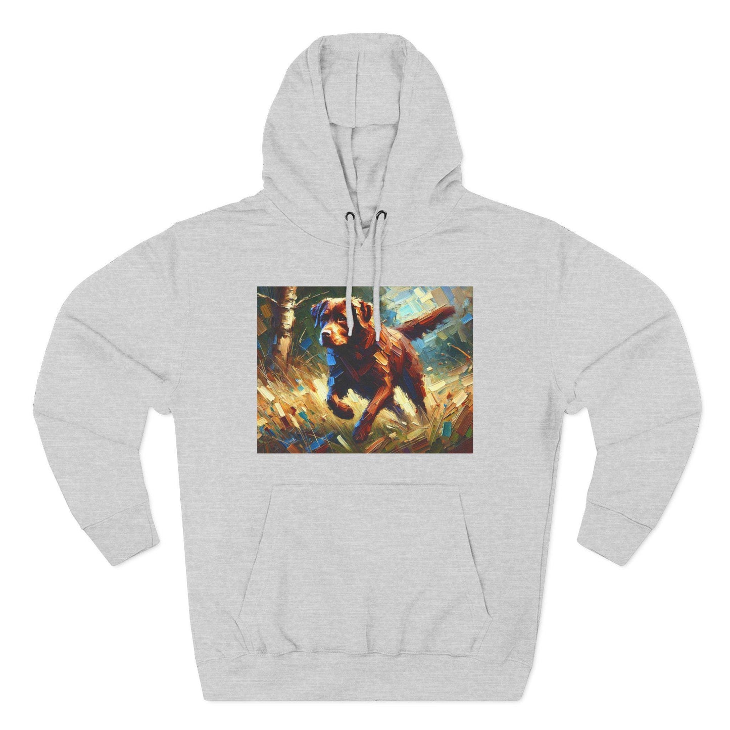 Labrador Retriever Fleece Hoodie, Colorful Pet Lover Apparel, Modern Dog Portrait Sweatshirt, Cozy Birthday Gift Idea, Soft Lab Dog Hoodie