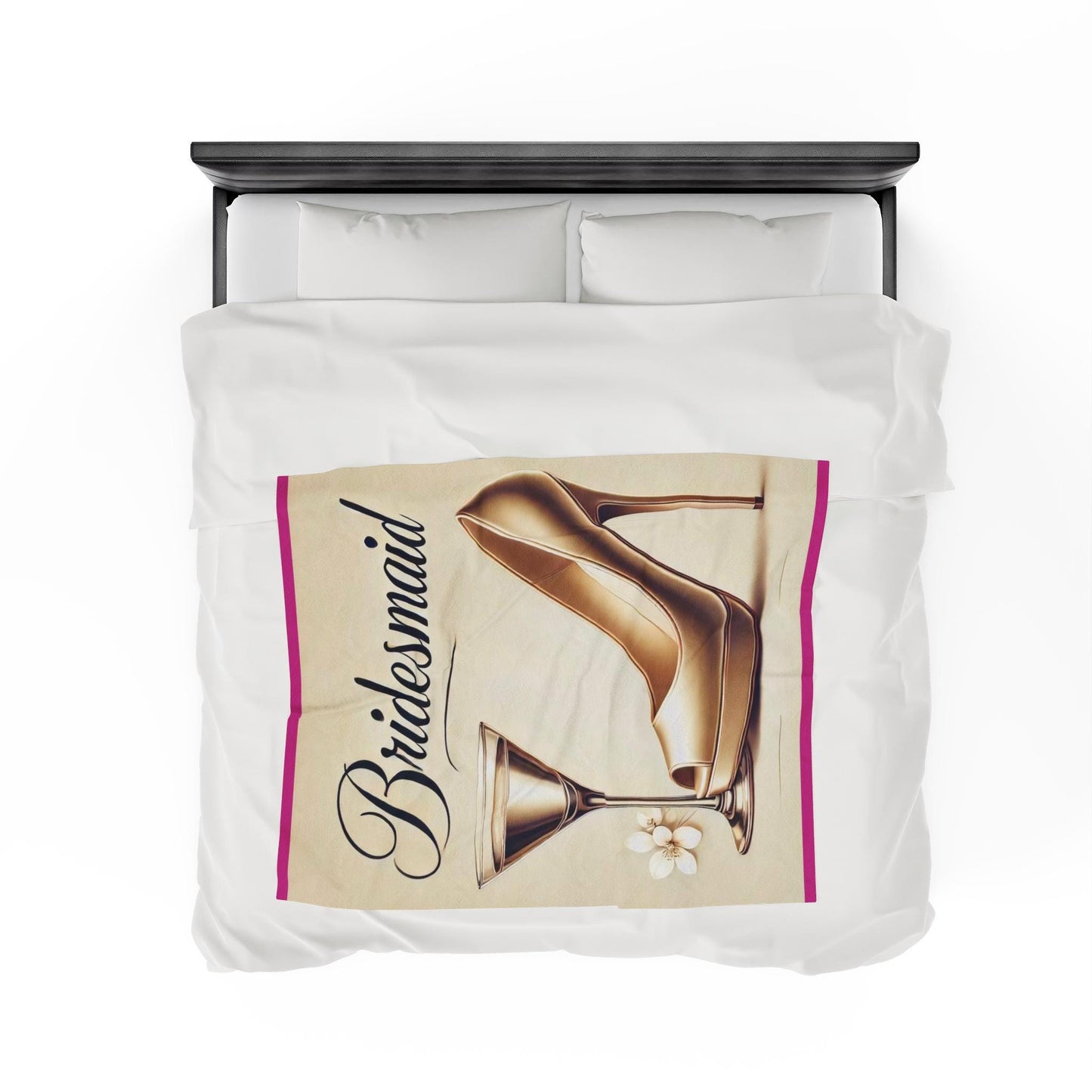 Velveteen Plush Blanket, Bridesmaid Wedding Party Gift, Cozy Classy Decor, Soft Throw Blanket, Warm Fleece Bedding, Bachelorette