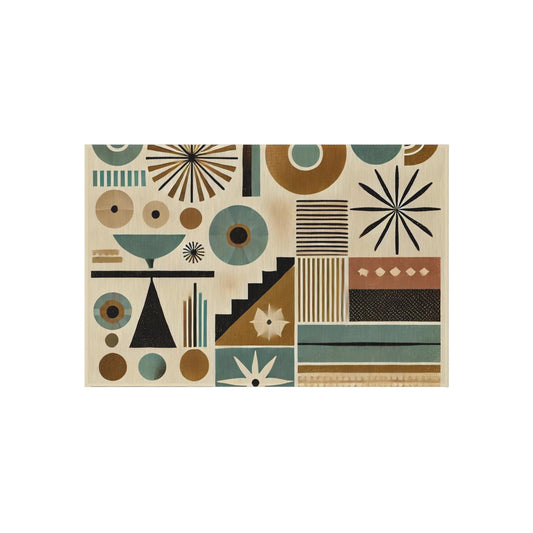 Door Mat Mid-Century Modern, Outdoor Rug, Welcome Mat, Patio Rug, Bauhaus, Retro Charm, Home Decor, Housewarming Gift, Porch, Indoor/Outdoor
