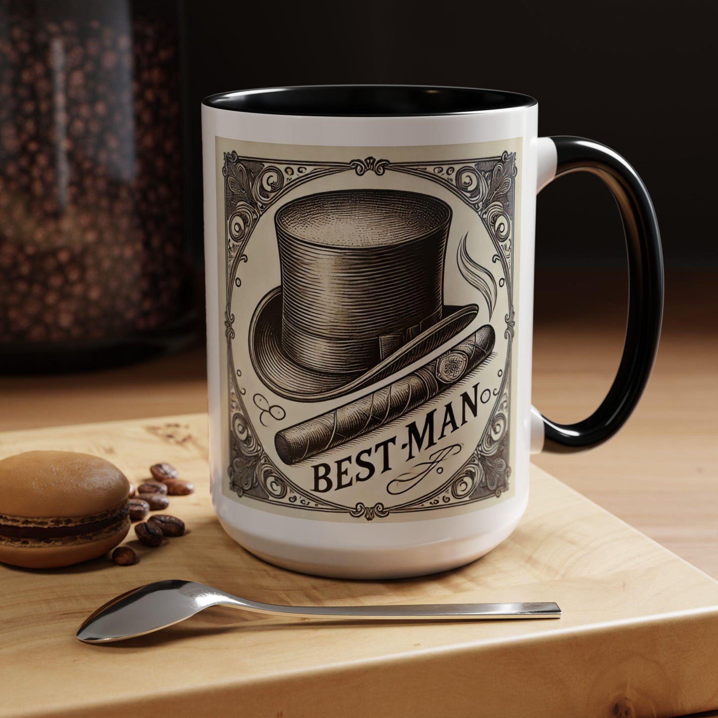 Best Man Gift Coffee Mug (11oz, 15oz), Ceramic Coffee Mug, Gifts for Groom, Wedding Gift, Cigar Lover, Groom's Gift