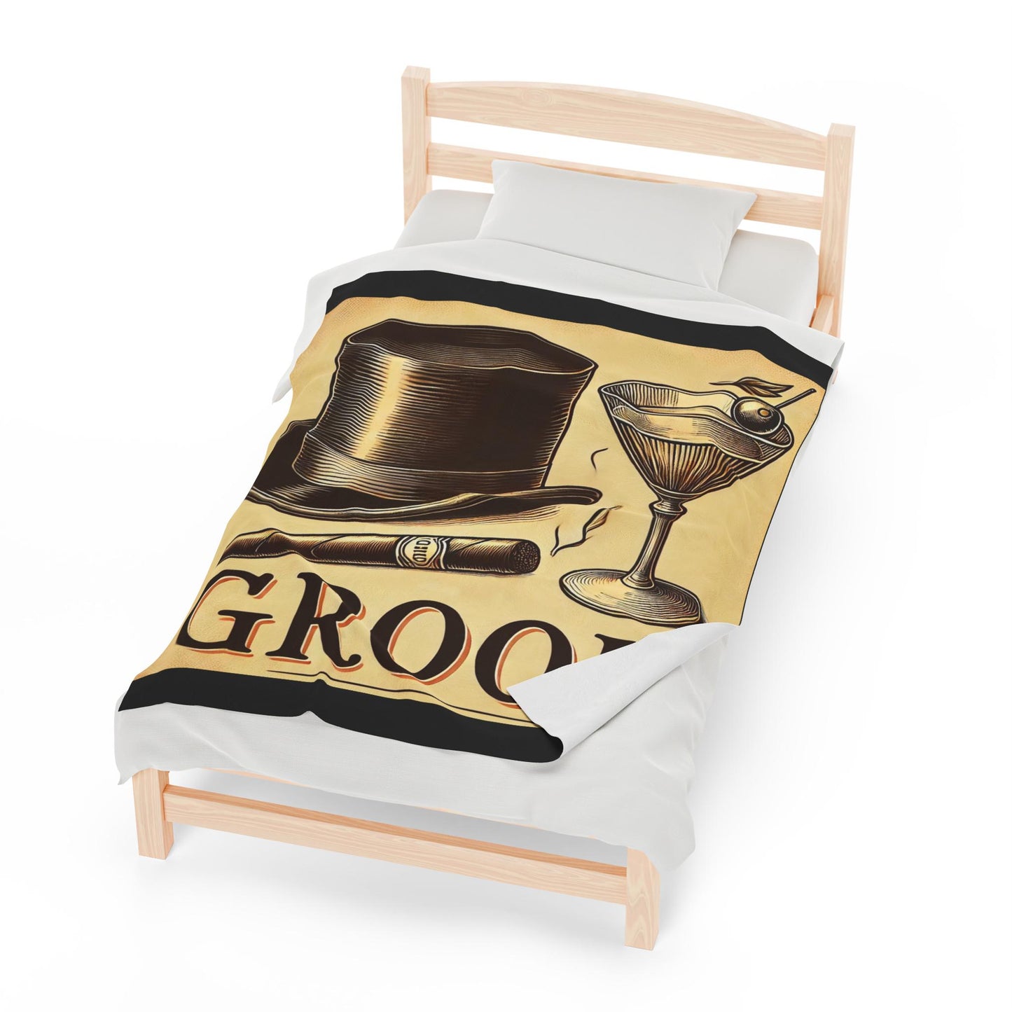 Plush Blanket, Groom Wedding Party Gift, Cozy Classy Decor, Soft Throw Blanket, Warm Fleece Bedding, Bachelor