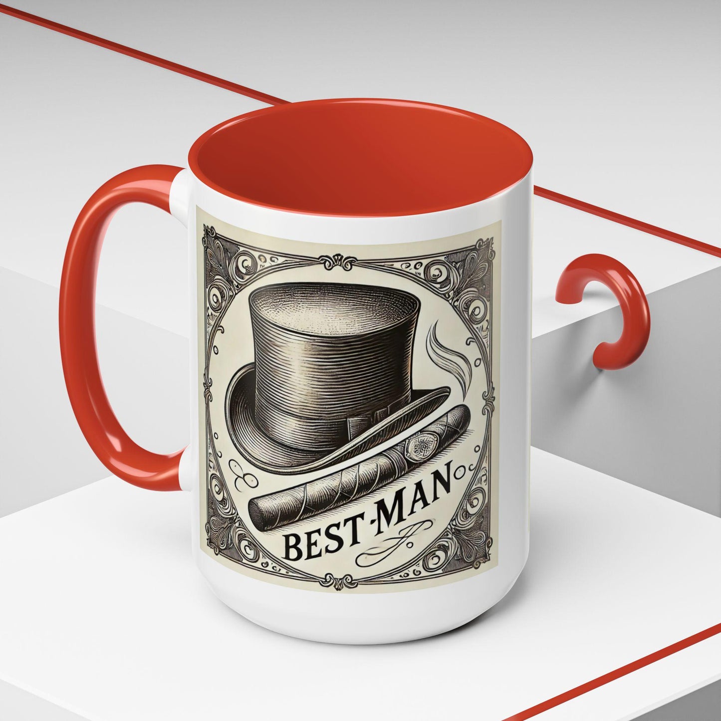 Best Man Gift Coffee Mug (11oz, 15oz), Ceramic Coffee Mug, Gifts for Groom, Wedding Gift, Cigar Lover, Groom's Gift