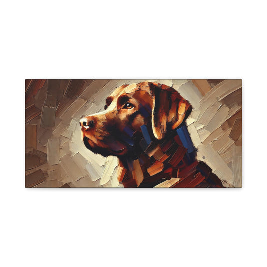 Canvas Print, Modern Impressionist Labrador Retriever Portrait, LGBT Housewarming Gift, Gay Dog Lover, Original Stretched Wall Art, 7 Sizes