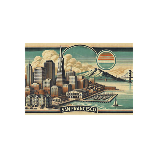 Door Mat, San Francisco Skyline Outdoor Rug - Welcome Mat, Patio Rug, Home Decor, Housewarming Gift, Front Porch Decor, Indoor/Outdoor