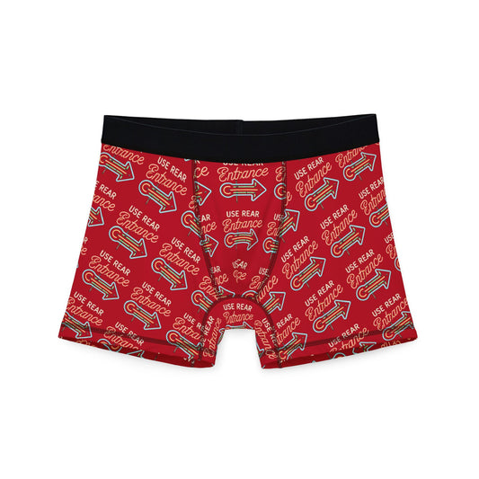 Men's Boxers, Funny Use Rear Entrance Vintage Neon Sign Design, Spicy Gift for Gay Men, LGBT Pride Accessory, Sexy Soft Boxer Brief