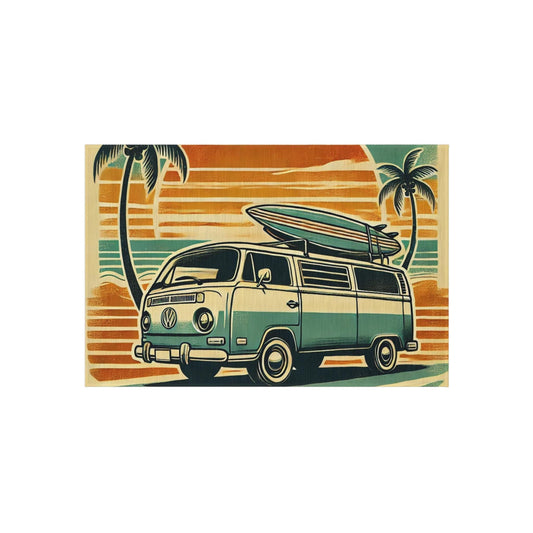 Surfer Door Mat, Wolkswagen Van Outdoor Rug - Welcome Mat, Patio Rug, Home Decor, Housewarming Gift, Front Porch Decor, Indoor/Outdoor