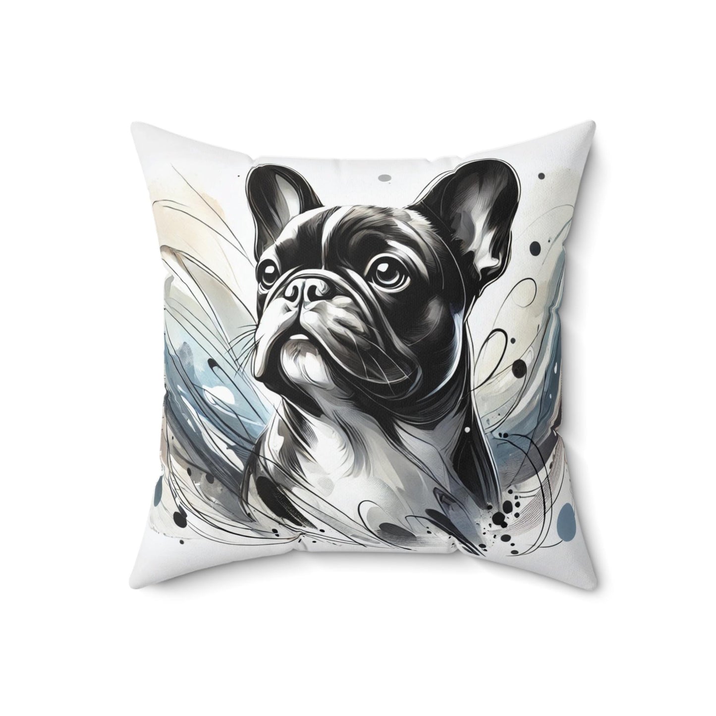 Pillow French Bulldog Watercolor Design, Unique Housewarming Gift, Modern Art Charm, Soft Throw Pillow, Chic Home Decor, Frenchie Lover Gift