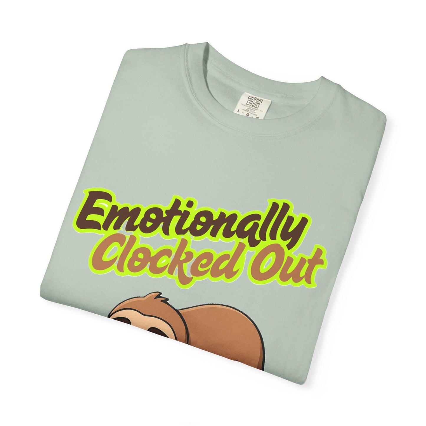 Emotionally Clocked Out Sloth T-shirt, Funny Animal Lover Tee, Unisex Vintage Style Shirt, Sarcastic Summer Accessory, I'm Over It Vibes
