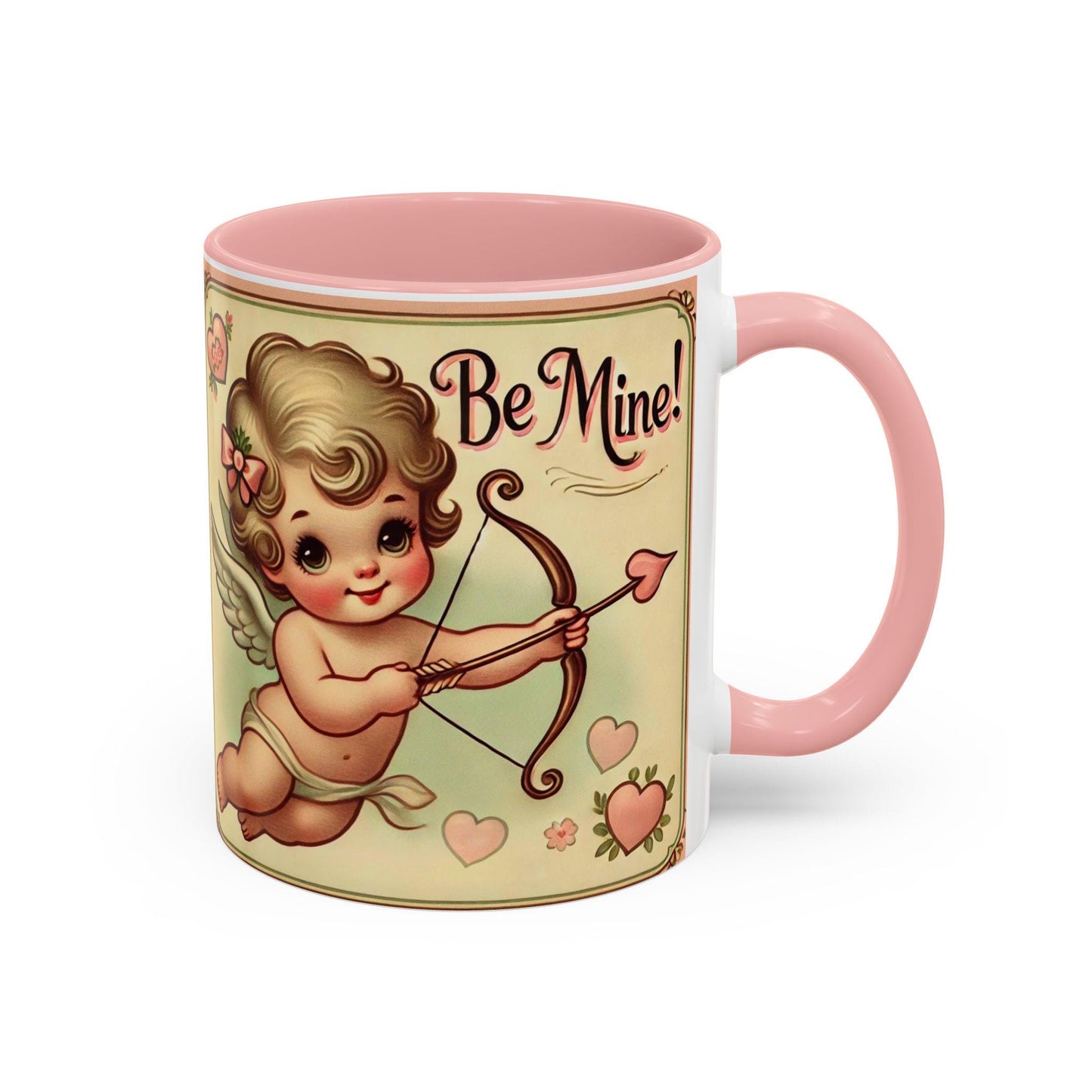 Cute Valentine's Day Gift Coffee Mug (11oz, 15oz), Ceramic Coffee Mug for Girlfriend Boyfriend, Cupid, Valentines Day, Sweetheart Gift