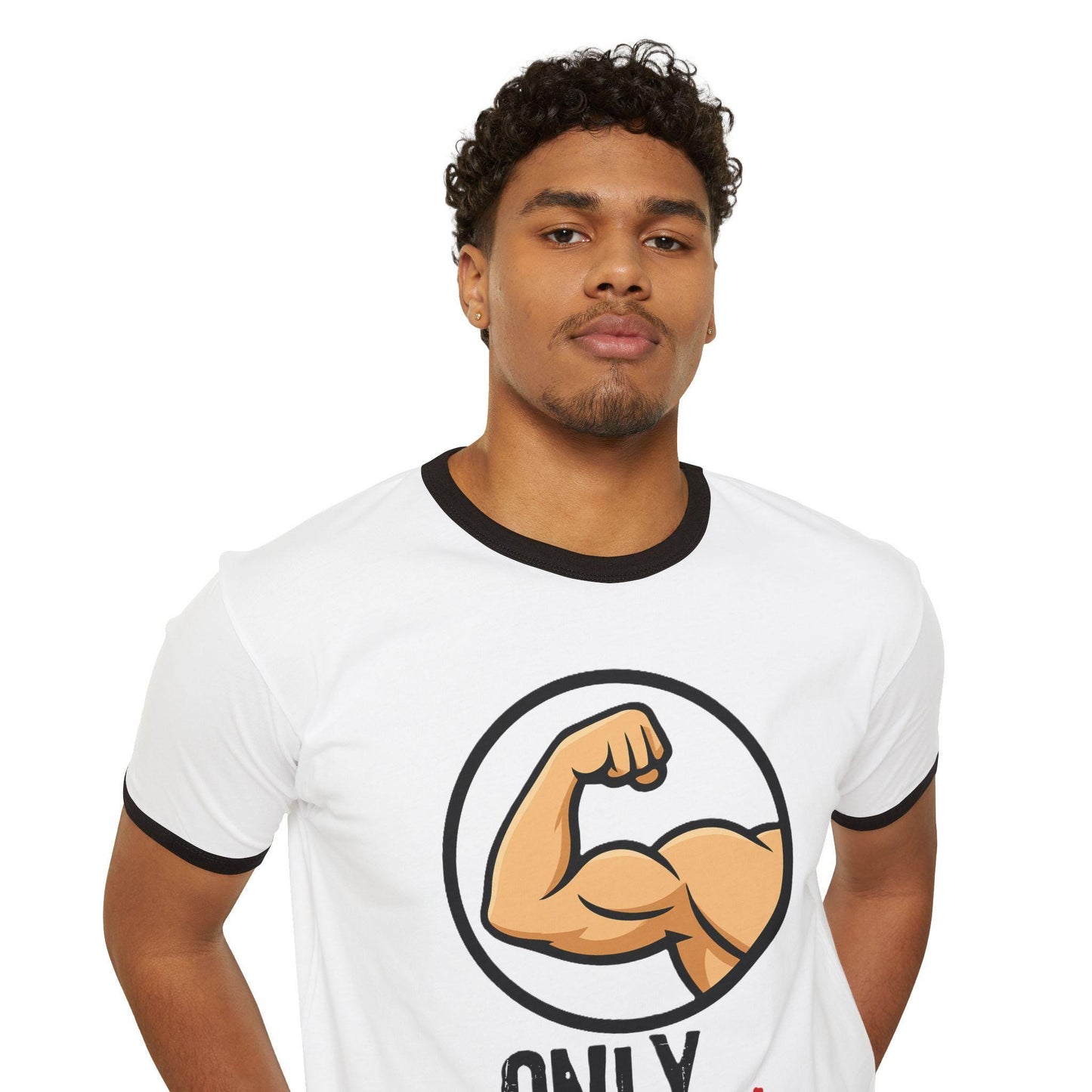 Fitness Motivation Muscle Ringer T-Shirt, Gift for Gym Lovers, Workout Gear, Casual Tee, Athletic Wear, Funny Only Gains, Unisex Cotton