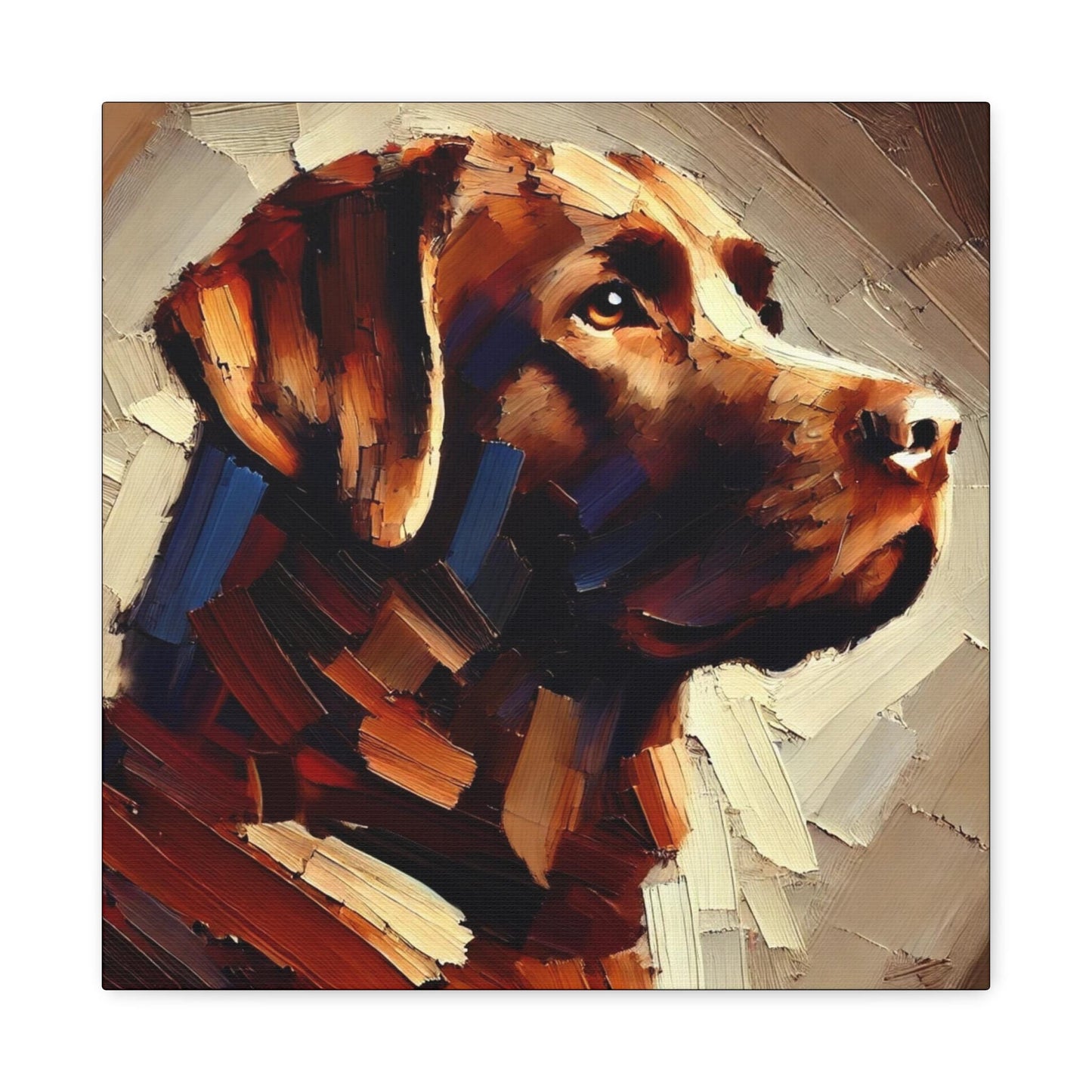 Wall Art, Labrador Retriever Matte Canvas Print, Modern Impressionist Design, Modern Queer Decor, LGBT Housewarming Gift, Gay Dog Lab Lover