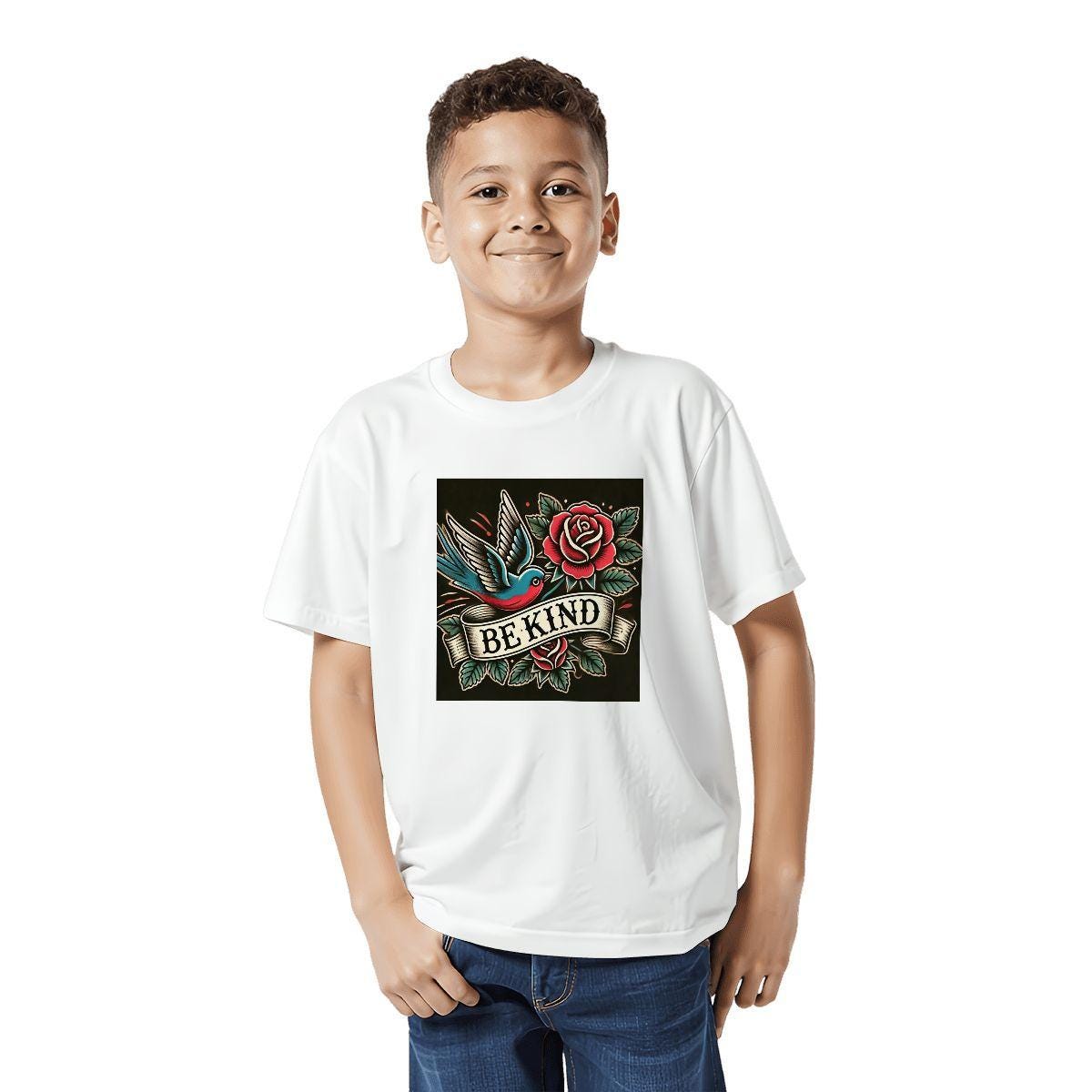 Kids Tee, Fun Be Kind Youth T-Shirt, Unique Birthday Gift, Casual Vacation Wear, Original Vintage Art Tee, Kid's Fashion, Back To School
