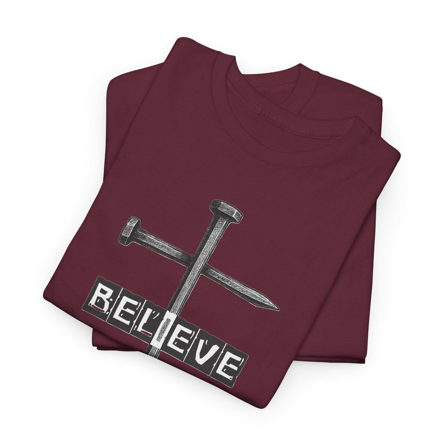 Christian Inspirational Unisex Tee - I BELIEVE Design, Jesus Christ Shirt for Gift, Church Camp Casual Wear, Religious Motivational T-Shirt
