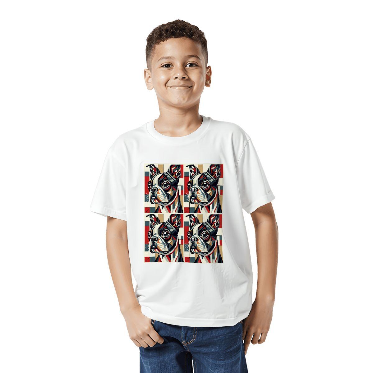 Kids Tee, Fun Boston Terrier Youth T-Shirt, Unique Birthday Gift, Casual Vacation Wear, Original Dog Art Tee, Kid's Fashion, Back To School