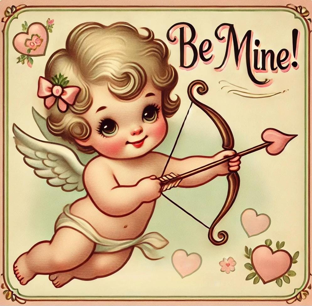 Cute Valentine's Day Gift Coffee Mug (11oz, 15oz), Ceramic Coffee Mug for Girlfriend Boyfriend, Cupid, Valentines Day, Sweetheart Gift