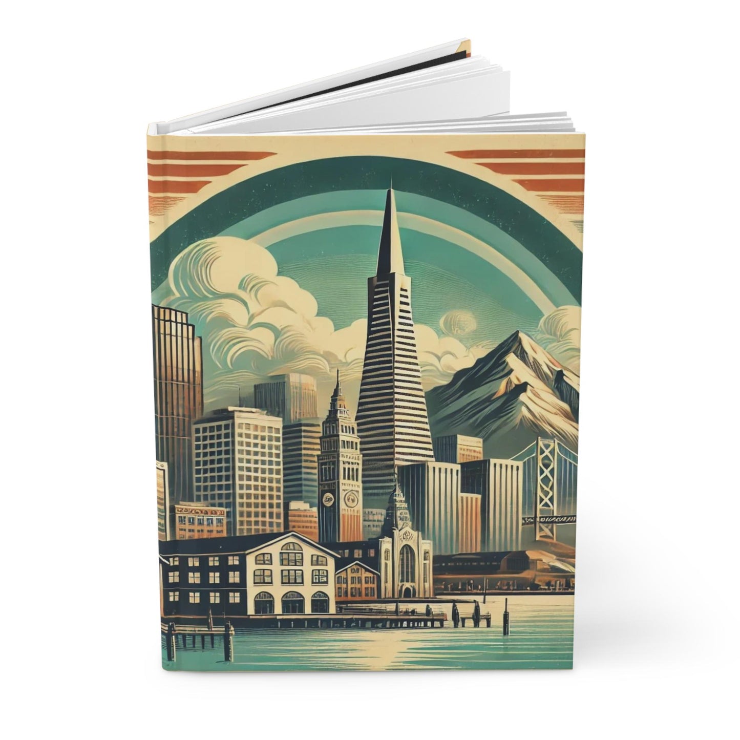 Journal San Francisco Hardcover, Vintage Charm Notebook, Books Lovers Gift, Retro Diary, Trolley Car Journal, Literature Enthusiast