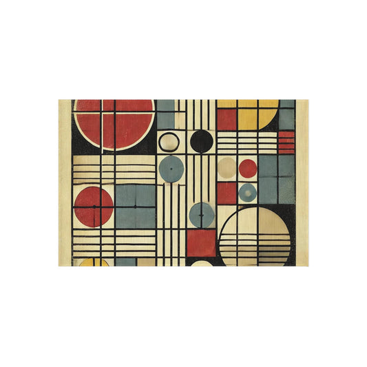 Door Mat Mid-Century Modern, Outdoor Rug, Welcome Mat, Patio Rug, Bauhaus, Retro Charm, Home Decor, Housewarming Gift, Porch, Indoor/Outdoor