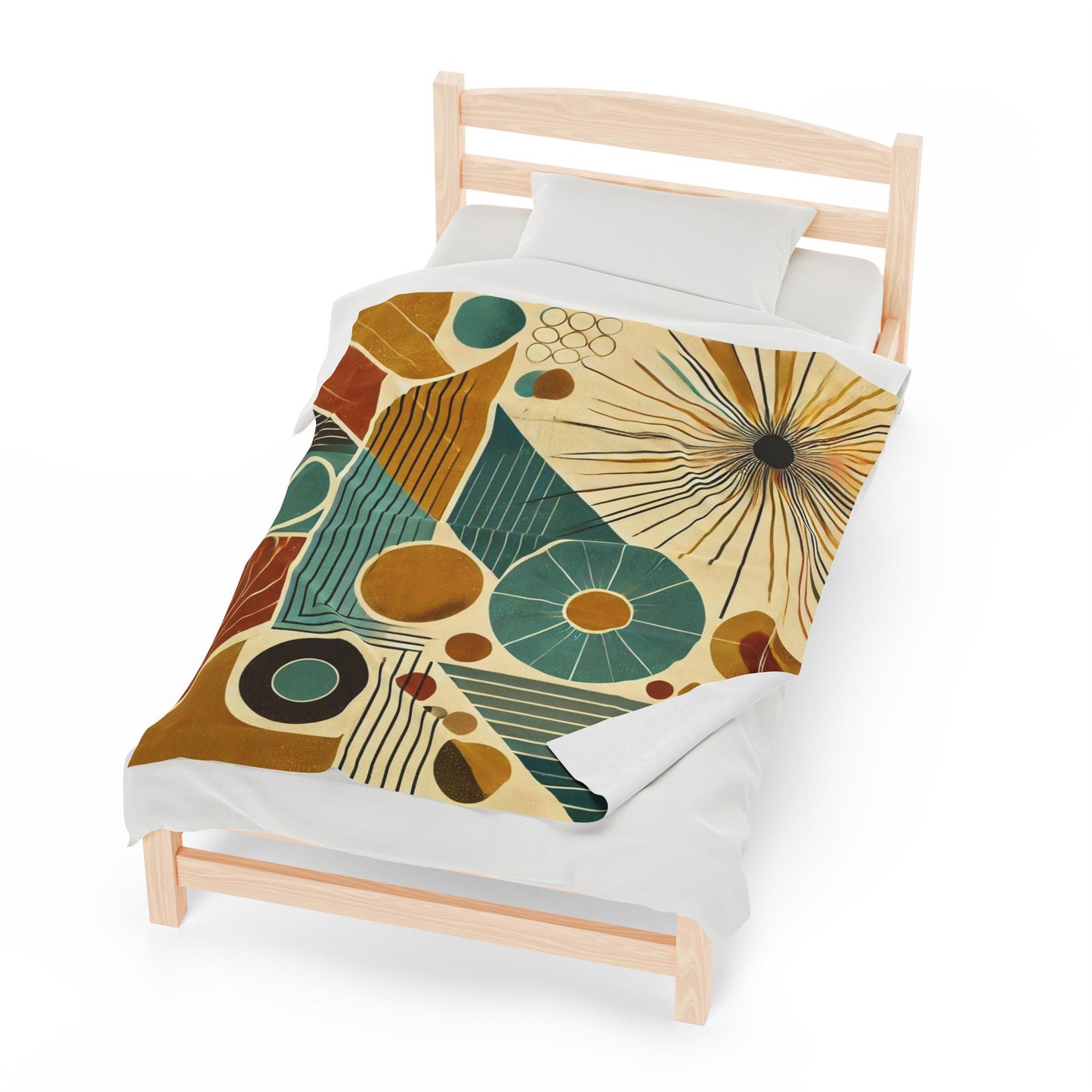 Plush Blanket, Mid-Century Modern Design, Soft Fleece Throw, Housewarming Gift, Chic Home Decor, Sputnik Theme, Warm Bedding