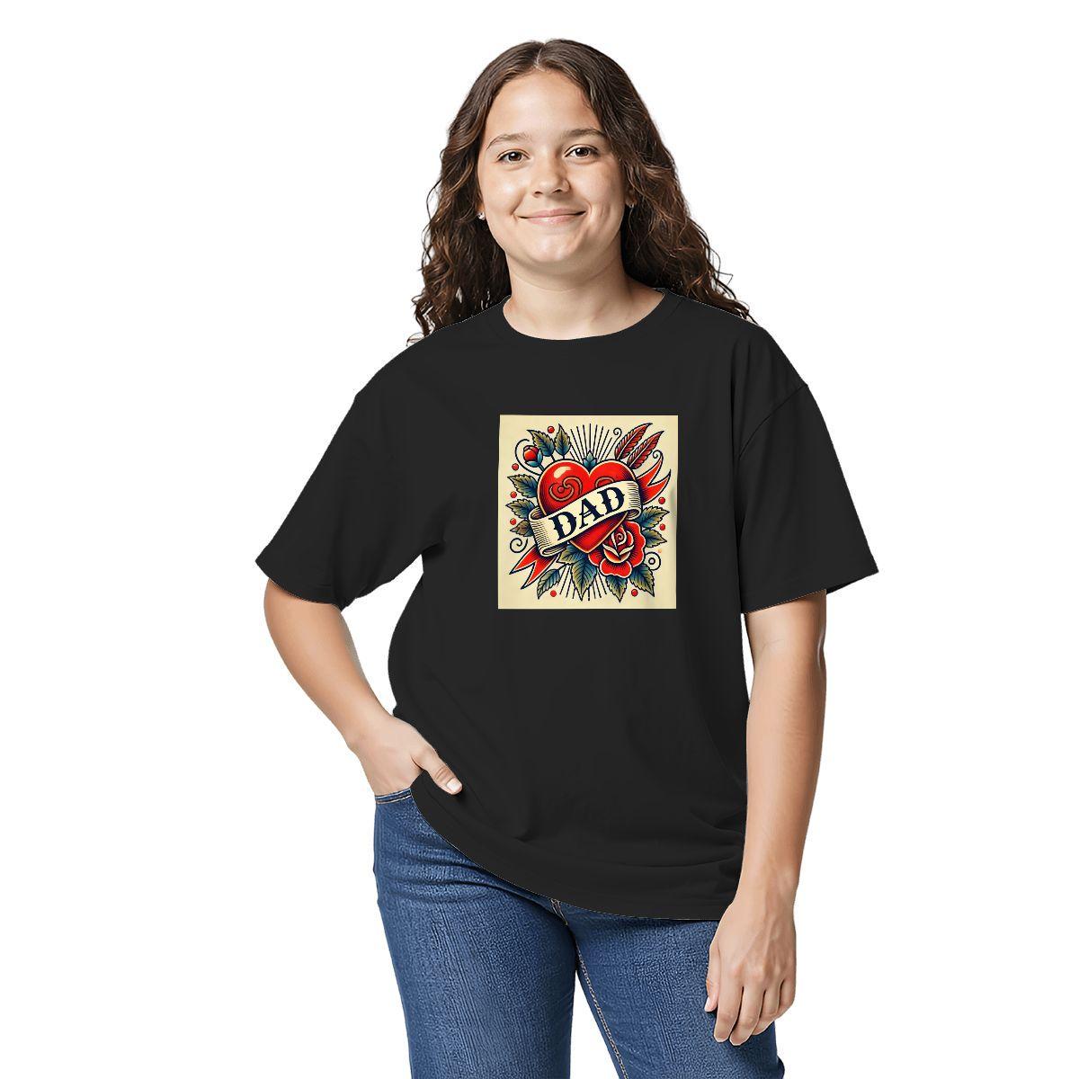 Kids Tee, Fun DAD Youth T-Shirt, Unique Birthday Gift, Casual Vacation Wear, Original Art Tee, Kid's Fashion, Playful Design, Back To School