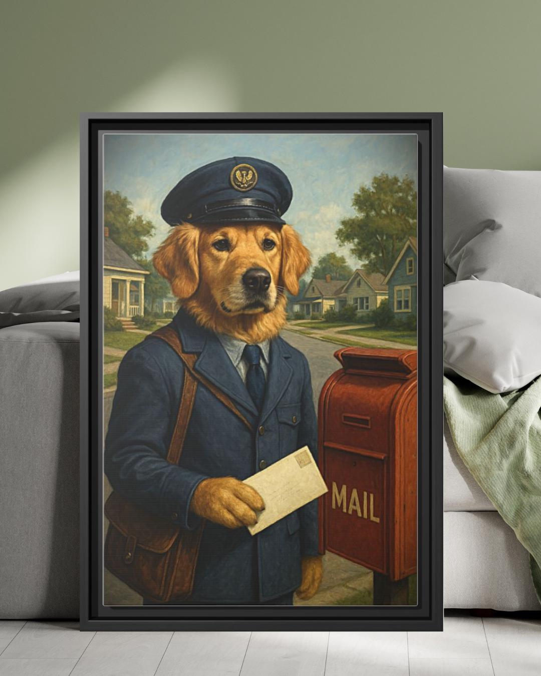 Custom Pet Portrait Painting Canvas Print - Dog Lover Themed Wall Artwork, Unique Home Decor, Birthday or Christmas Present, 12 Custom Sizes