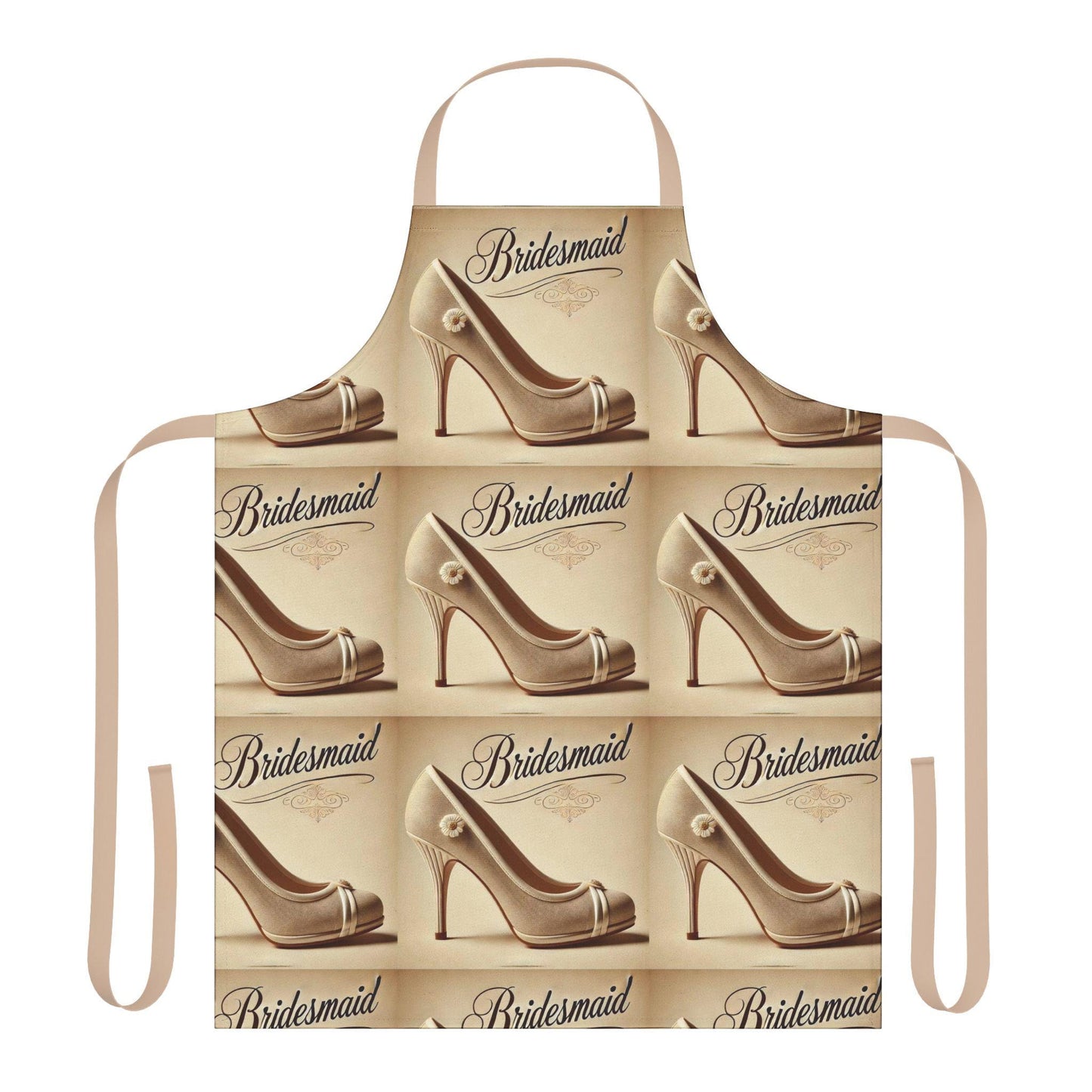 Bridesmaid Gift Apron, 5-Color Straps to Choose From, Wedding Party Gifts, Kiss the Cook, Newlyweds